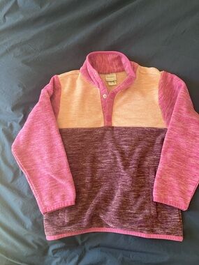 VGUC Hanna Andersson Colorblock Pink Fleece Top - Size 5